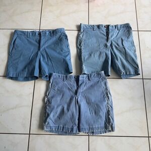 Lot of 3 Tommy Bahama Boracay Chino Shorts Blue Mens All Size 30